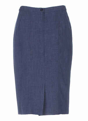 Jupe mi-longue taille à pinces bleu WEILL femme