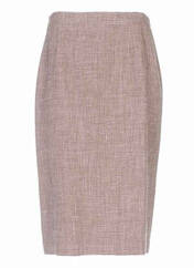 Jupe mi-longue marron NONET pour femme seconde vue