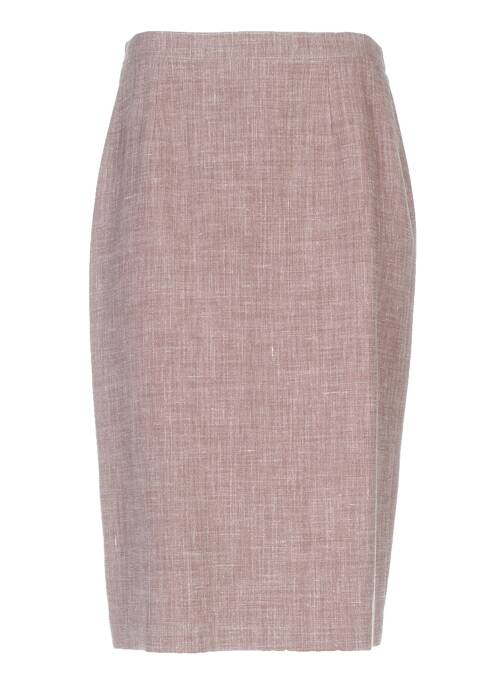 Jupe mi-longue marron NONET pour femme