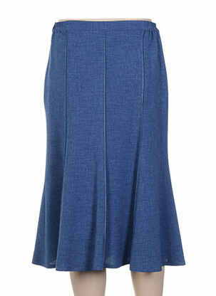Jupe mi-longue fermeture zip latéral bleu COUTUREINE femme