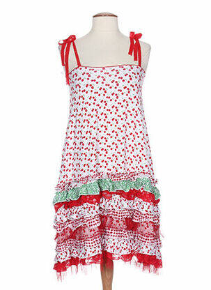 Robe mi-longue coupe évasée rouge ZOE LA FEE femme