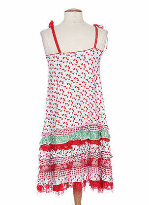 Robe mi-longue rouge ZOE LA FEE femme