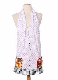 Gilet sans manche maille fine blanc ZOE LA FEE femme