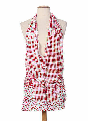 Gilet sans manche rouge ZOE LA FEE pour femme