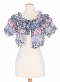 Boléro col rond gris ZOE LA FEE femme