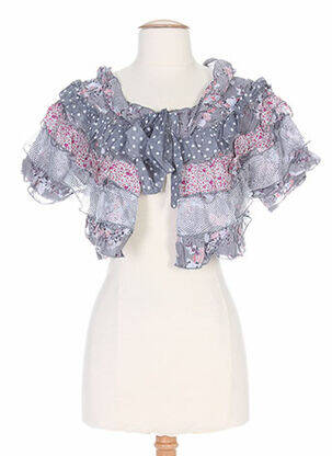 Boléro col rond gris ZOE LA FEE femme