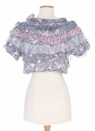 Boléro col rond gris ZOE LA FEE femme