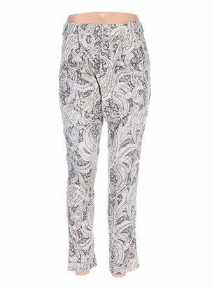 Pantalon 7/8 taille haute taille haute gris ZOE LA FEE femme