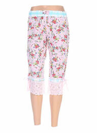 Pantacourt taille élastique rose ZOE LA FEE femme