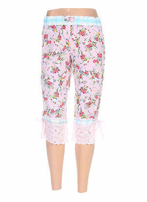 Pantacourt taille élastique rose ZOE LA FEE femme