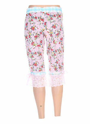 Pantacourt taille élastique rose ZOE LA FEE femme