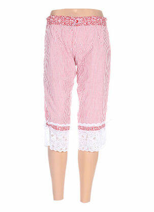 Pantacourt taille élastique rouge ZOE LA FEE femme