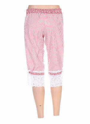 Pantacourt taille élastique rouge ZOE LA FEE femme