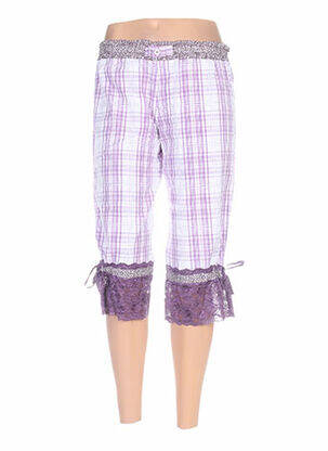 Pantacourt taille élastique violet ZOE LA FEE femme