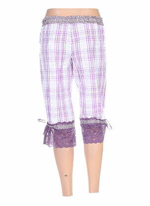 Pantacourt taille élastique violet ZOE LA FEE femme