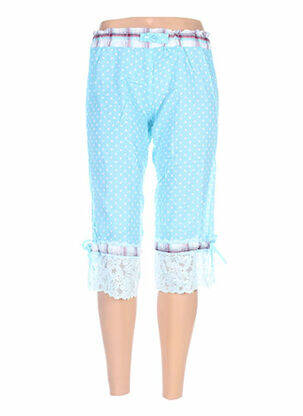 Pantacourt taille élastique bleu ZOE LA FEE femme