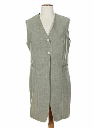 Veste casual col tailleur vert CLAUDE BAUER femme