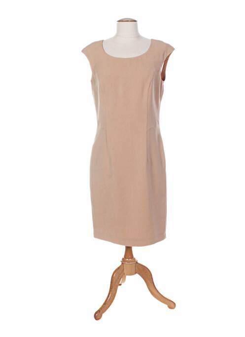 Robe mi-longue beige JEAN CLAIRE pour femme
