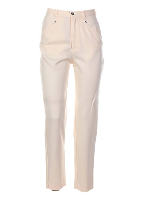 Pantalon droit orange BRUNO SAINT HILAIRE pour femme