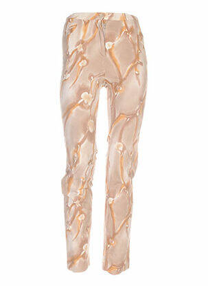 Pantalon droit stretch taille haute marron ANNE D'ALETH femme