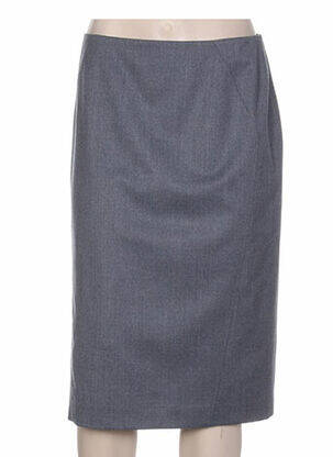Jupe mi-longue coupe droite gris LUCIA femme