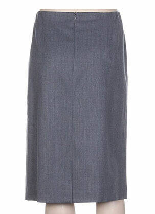 Jupe mi-longue coupe droite gris LUCIA femme