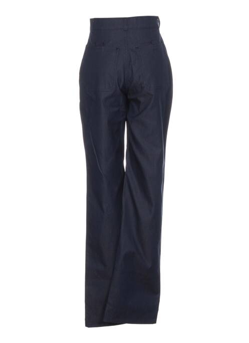 Pantalon droit bleu BRUNO SAINT HILAIRE pour femme