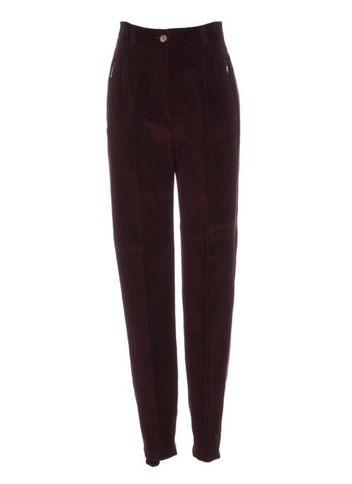 Pantalon droit rouge BRUNO SAINT HILAIRE pour femme