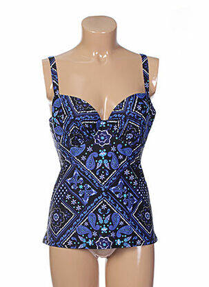 Top de bain bretelles élastiquées ajustables bleu CURVY KATE femme