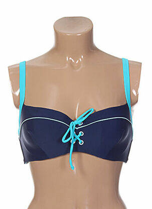 Haut de maillot de bain bretelles élastiquées ajustables bleu CURVY KATE femme