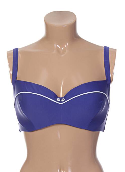 Haut de maillot de bain bretelles élastiquées ajustables bleu CURVY KATE femme