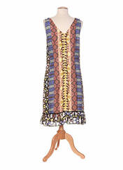 Robe mi-longue jaune PAUSE CAFE pour femme seconde vue