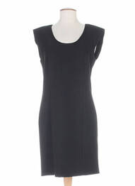 Robe mi-longue sans manche sans manche noir LAUREN VIDAL femme