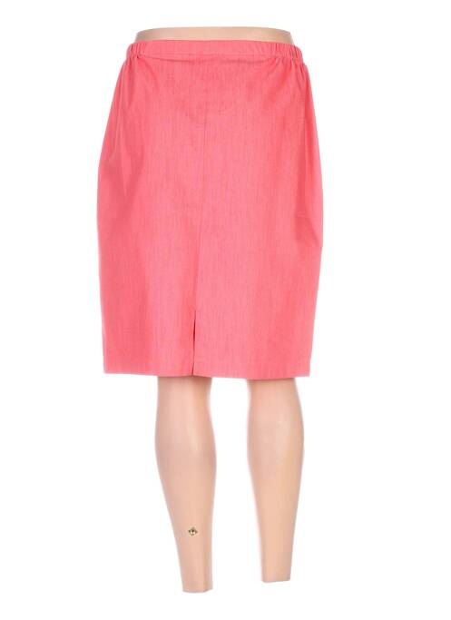 Jupe mi-longue orange THEL ELEGANCE pour femme