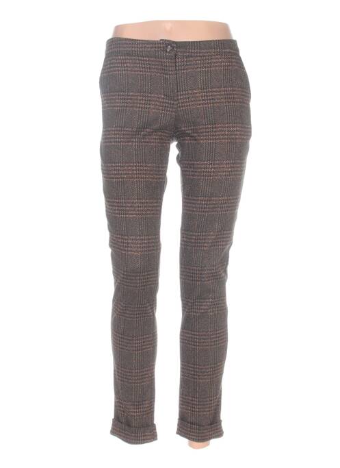 Pantalon 7/8 marron MISS SIDECAR pour femme