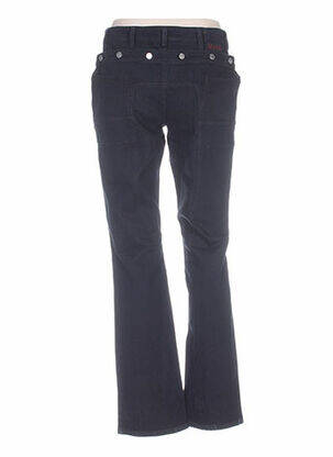 Pantalon droit fermeture zippée sous rabat boutonné taille normale noir MYBO femme