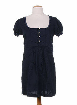 Tunique manches courtes col rond bleu MYBO femme