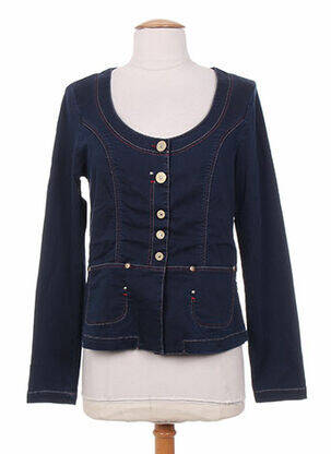 Veste casual col rond bleu MYBO femme