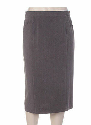 Jupe mi-longue coupe droite gris SOMMERMANN femme