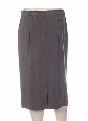 Jupe mi-longue coupe droite gris SOMMERMANN femme