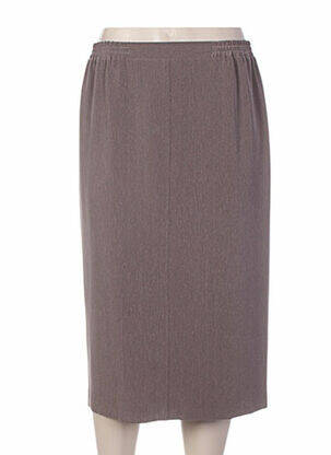 Jupe mi-longue coupe droite marron SOMMERMANN femme