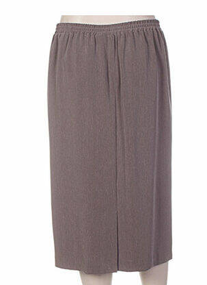 Jupe mi-longue coupe droite marron SOMMERMANN femme