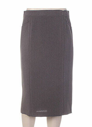 Jupe mi-longue coupe droite gris SOMMERMANN femme