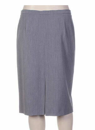 Jupe mi-longue fermeture zip latéral gris DIANA GALLESI femme
