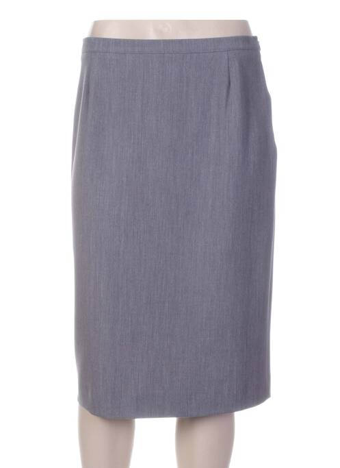 Jupe mi-longue fermeture zip latéral gris DIANA GALLESI femme