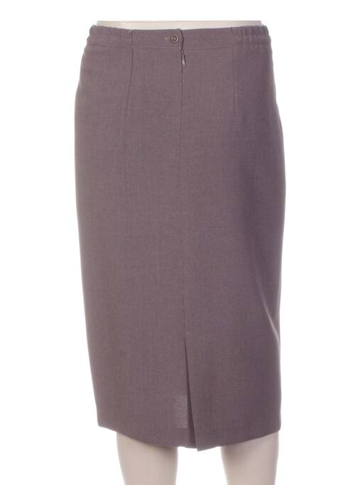 Jupe mi-longue marron GEVANA pour femme