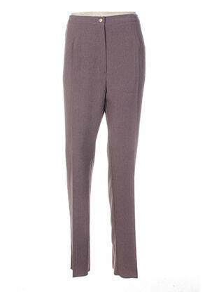 Pantalon coupe costume marron GEVANA femme
