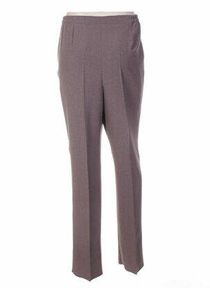 Pantalon coupe costume marron GEVANA femme
