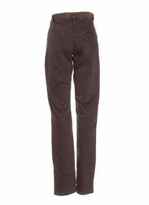 Pantalon slim taille basse taille basse marron SANDWICH femme