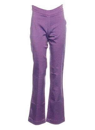 Pantalon droit coupe droite taille basse violet BF & L femme